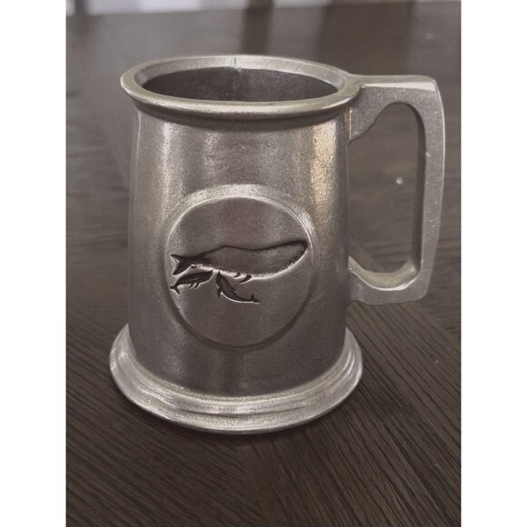 Vintage Pewter Whale Tankard Mug With Handle - Picture 2 of 7